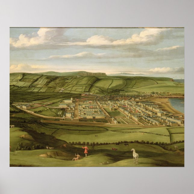 Póster Whitehaven, Cumbria, Show Flatt Hall, c.1730-35 (Frente)