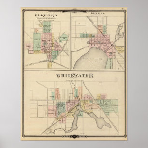 Póster Whitewater, Elkhorn and Geneva