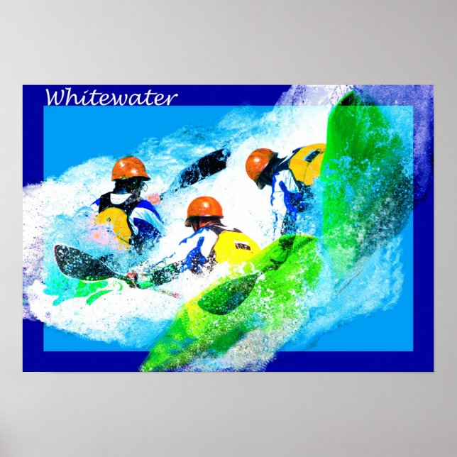 Póster Whitewater Kayak Poster (Frente)
