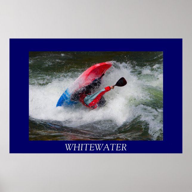 Póster Whitewater Kayak Poster (Frente)