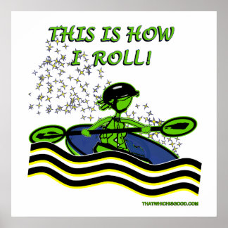 Póster Whitewater Kayak Roll