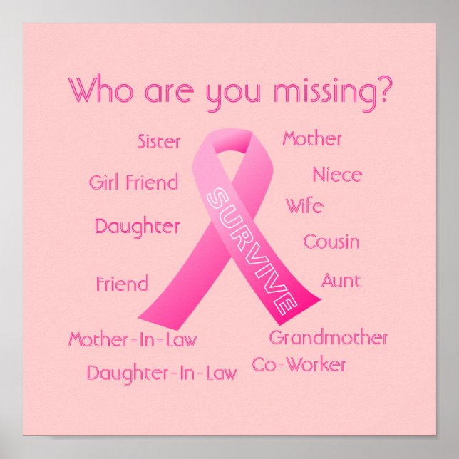 Póster Who are you missing Pink Ribbon (Frente)