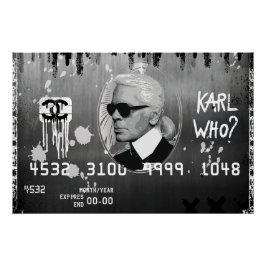 Póster “WHO?” (Black Card Pop)
