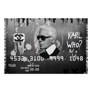 Póster “WHO?” (Black Card Pop)