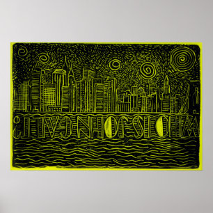 Póster Who Is John Galt...New York City Skyline Poster