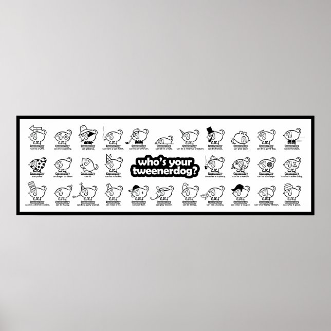 Póster who's your tweenerdog? design #1 Poster (Frente)