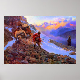 Póster Whose Meat Man vs Grizzly Charles Marion Russell 