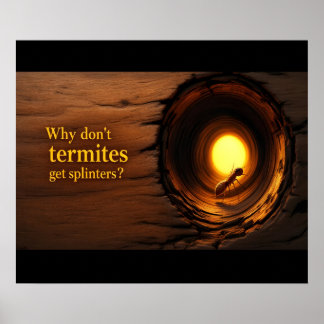 Póster Why Don’t Termites Get Splinters? Funny