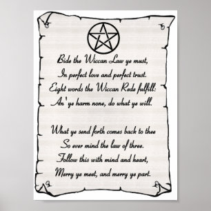 Póster Wiccan Rede