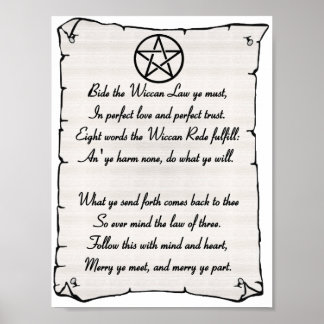 Póster Wiccan Rede