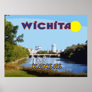 Póster Wichita, Kansas, Visita Estados Unidos...