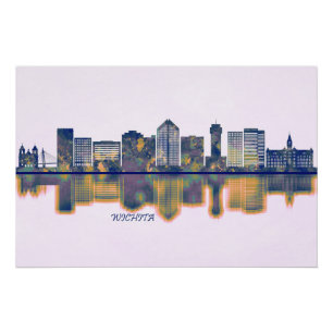 Póster Wichita Skyline