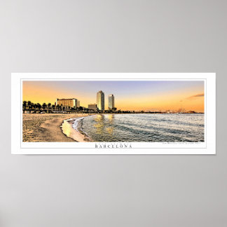Póster Wide panoramic poster of the Olympic Port Towers