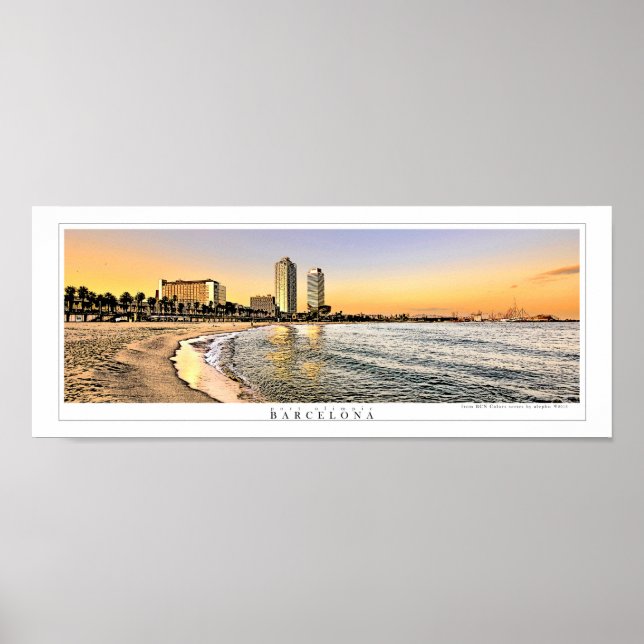 Póster Wide panoramic poster of the Olympic Port Towers (Frente)
