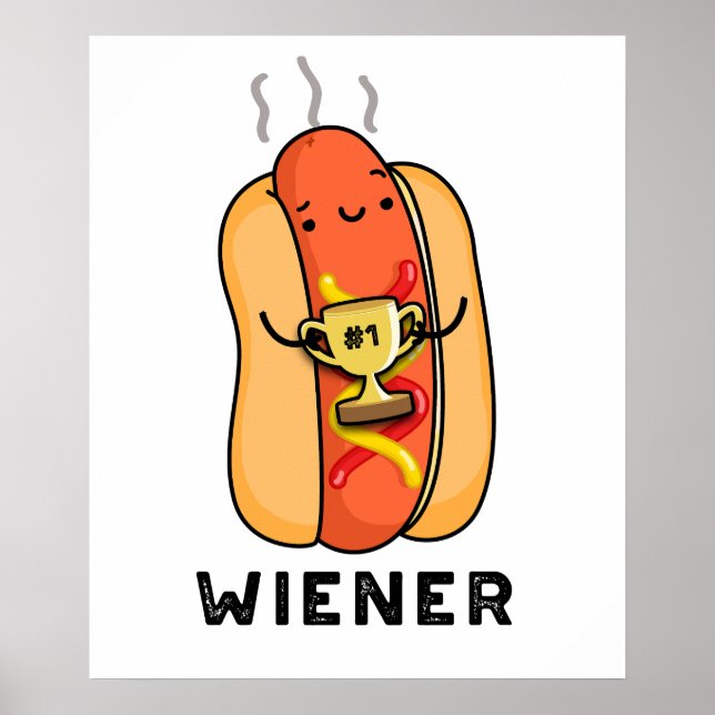 Póster Wiener Funny Sausage Pun (Frente)