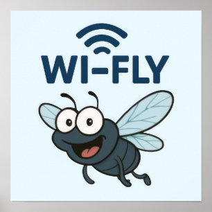 Póster Wifi divertida