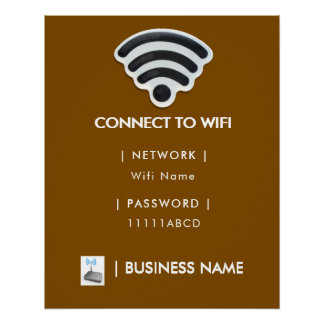 Póster Wifi Empresarial Pedestal de Red Morden