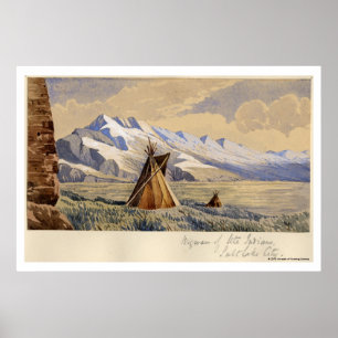 Póster Wigwam de los indios ute, Salt Lake City