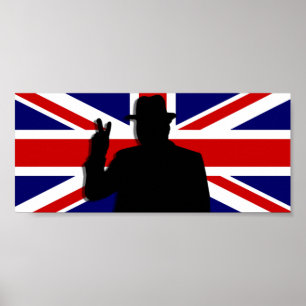 Póster Wiinston Churchill bulldog británico