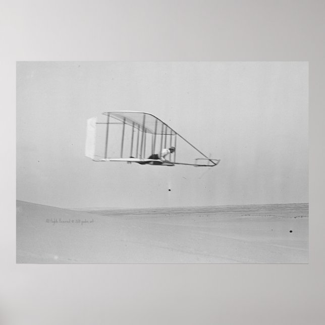 Póster Wilbur Wright en Level Glide (Frente)