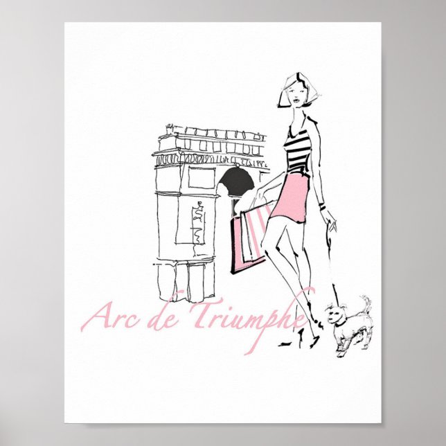 Póster Wild Apple | Arc De Triomphe - Girly Sketch (Frente)
