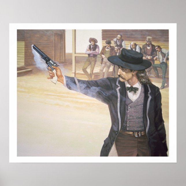 Póster 'Wild Bill' Hickok (1837-76) demuestra su marca (Frente)
