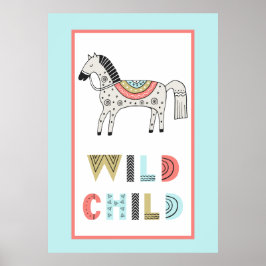Póster Wild Child Scandia Horse Guardería