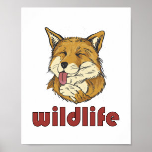 Póster Wild Life Red Fox - Sweet Cute Fox