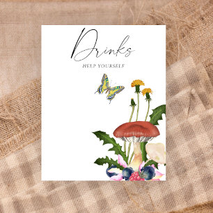 Póster WILD MUSHROOMS BABY SHOWER Bebidas