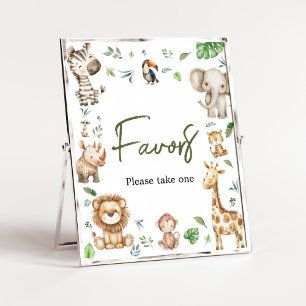 Póster Wild One Safari favorece a Baby Shower