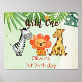 Póster Wild One, Safari First Birday