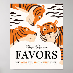 Póster Wild One Tiger Boy's ayúdense a favorecer al Rótul