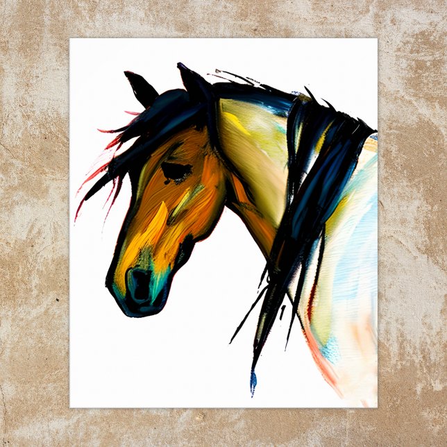 Póster Wild Pony | Caballo acuarela (Subido por el creador)
