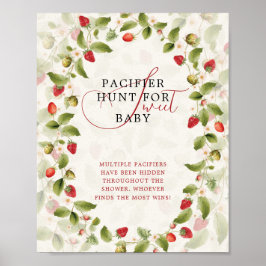 PÓSTER WILD STRAW BERRY SWEET BABY SHOWER SIGN