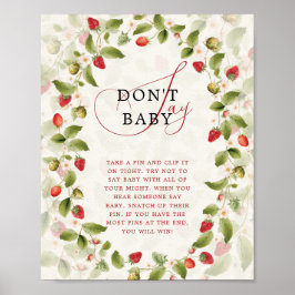 PÓSTER WILD STRAW BERRY SWEET BABY SHOWER SIGN