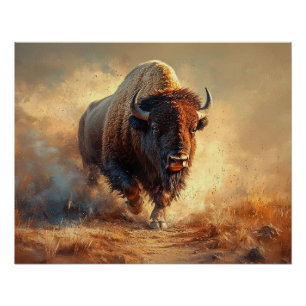 Póster Wild West Bison