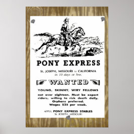 Póster Wild West Pony Express Riders