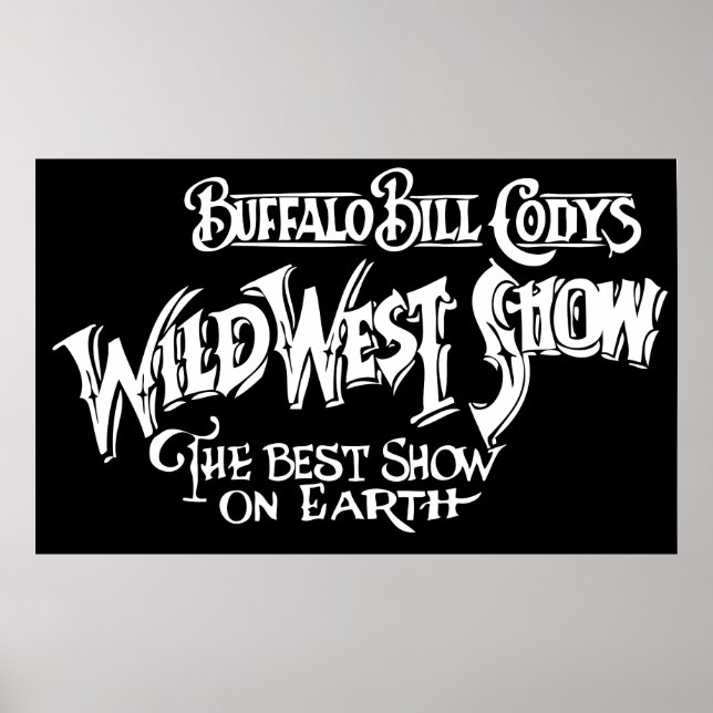 Póster WILD WEST SHOW Banner de BUFFALO BILL CODY (Frente)