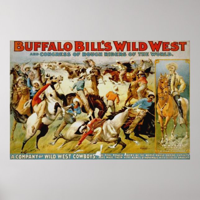 Póster Wild West Show de Buffalo Bill (Frente)