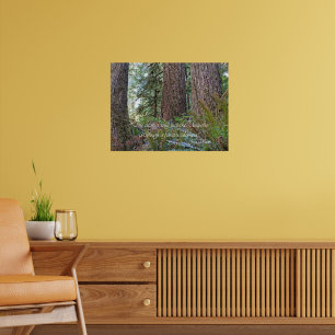 Póster Wilderness Forestal Cita sobre la Naturaleza de Jo