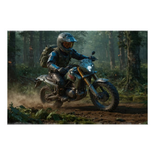 Póster Wilderness Motocross - Dirtbike Racer