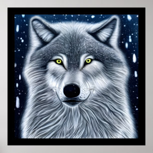 Póster Wilderness Wild Wolf