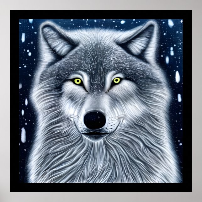 Póster Wilderness Wild Wolf (Frente)