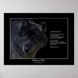 Póster WILDERNESS WOLF Wildlife Supporter Poster w poem