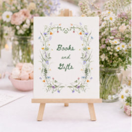 Póster Wildflower Books and Gifts Baby Shower Table Sign