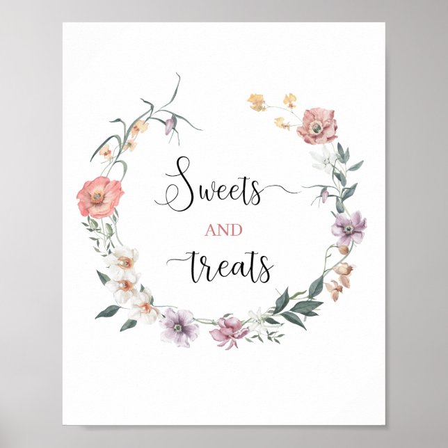 Póster Wildflower está en camino Spring Baby Shower (Frente)