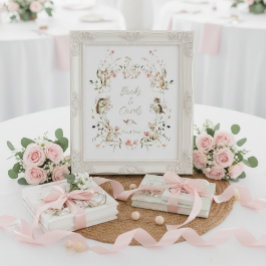 Póster Wildflower Woodland Animals Shower Books and Cards