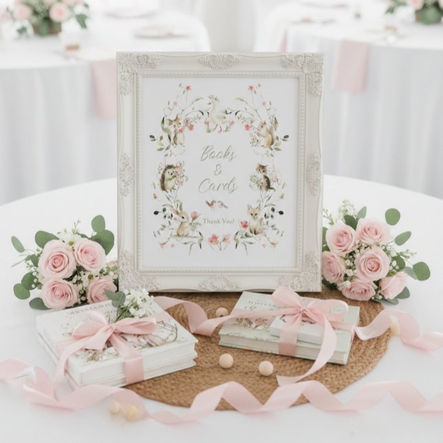 Póster Wildflower Woodland Animals Shower Books and Cards (Subido por el creador)