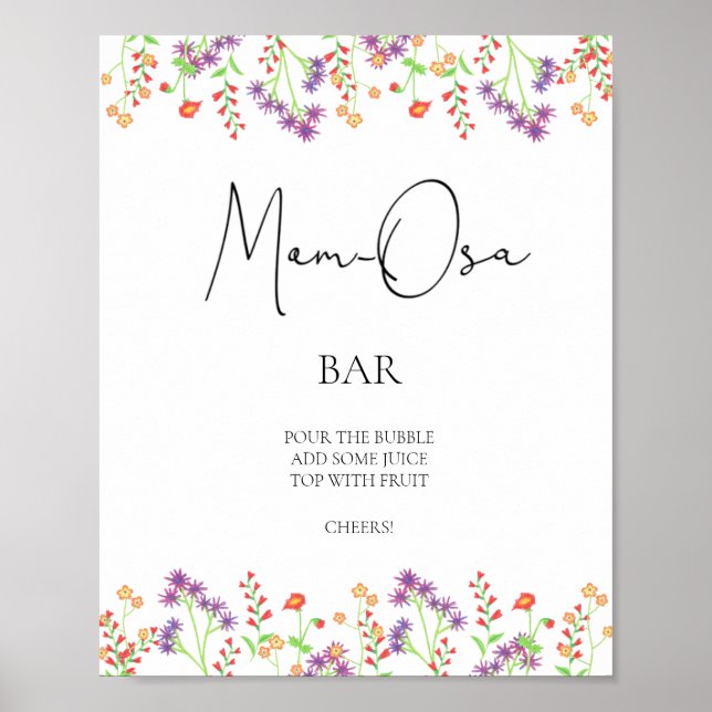 Póster Wildflowers \ Mom-osa bar (Frente)