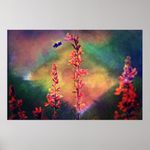 Póster Wildflowers N Bee Autumn Diamond Poster